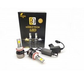 Светодиодные лампы C9S H11/H8 Белый+Желтый 2 режима