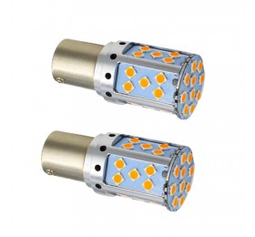 Лампа светодиодная P21/5W 35SMD Оранжевая 12-24В