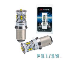 Лампа светодиодная Optima Premium P21/5W CREE XB-D CAN 50W 5100k 12-24V (белая)