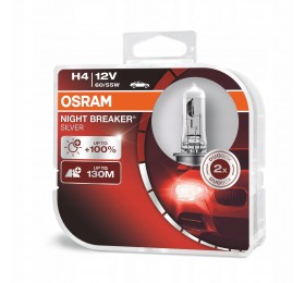Автолампы H4 OSRAM Night Breaker Silver +100%