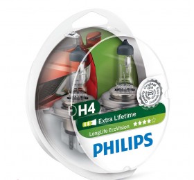 Автолампы H4 PHILIPS LongLife Eco Vision