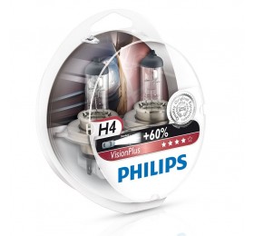 Автолампы H4 PHILIPS Vision Plus +60%