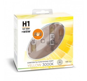 Автолампы H1 SVS Yellow 3000K
