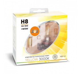 Автолампы H8 SVS Yellow 3000K