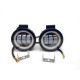 Светодиодная LED фара 50W 3 линзы 10-30V с глазками круглая