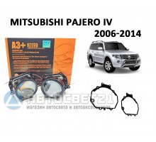 Комплект / набор для замены штатных линз Mitsubishi Pajero IV 2006-2014 Bi-LED Aozoom A3+