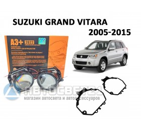 Комплект / набор для замены штатных линз Suzuki Grand Vitara 2005-2015 Bi-LED Aozoom A3+