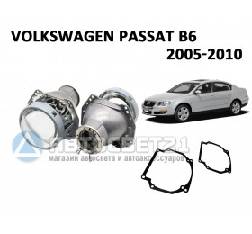 Комплект / набор для замены штатных линз Volkswagen Passat B6 2005-2010 Штатный галоген Hella 3R / 5R